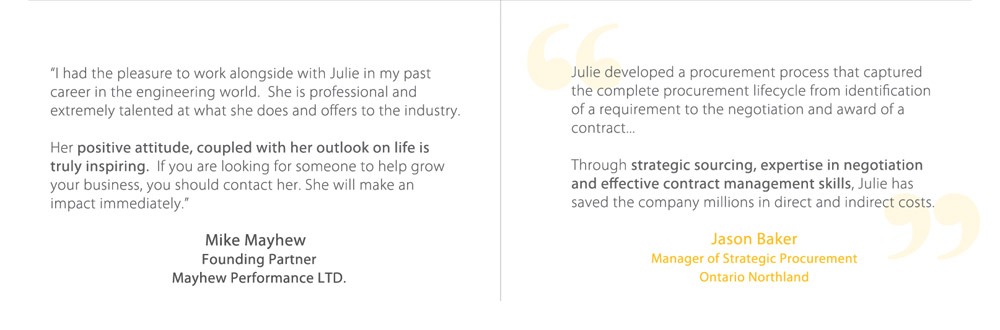 Julie Piche Business Strategies Inc.  |  Testimonials, Mike Mayhew and Jason Baker
